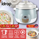 idrop 1.5L Home Kitchen Multifunction Electric Food Cooker and Warmer [ 1.5L Pot / 1.2L Inner Pot ]