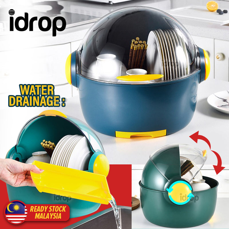 idrop Capsule Dishrack Storage for Plates Bowl & Utensils