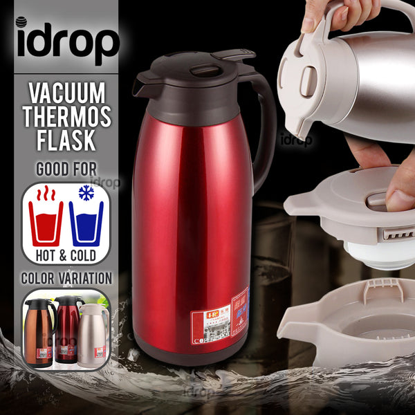 idrop Stainless Steel Household Vacuum Thermos Flask 1.3L / 1.6L / 1.9L [Send by randomly color]