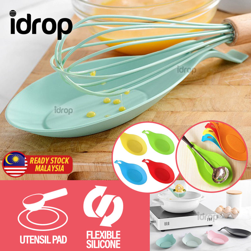 idrop Kitchen Silicone Soup Spoon and Utensil Pad / Alas Senduk Dapur Silikon / 硅胶汤勺垫