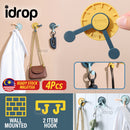 idrop 4pcs Wall Mounted Clock Design Item Hanging Storage Hook