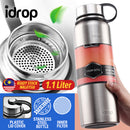 idrop 1100ml Stainless Steel Vacuum Sports Drinking Bottle Flask Container