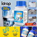 idrop [ 260g ] Pipe Drain Cleaner and Drainage Clog Remover for Toilet Kitchen Bathroom / Pembersih Paip / 管道排水清洁剂和排水堵塞清除剂