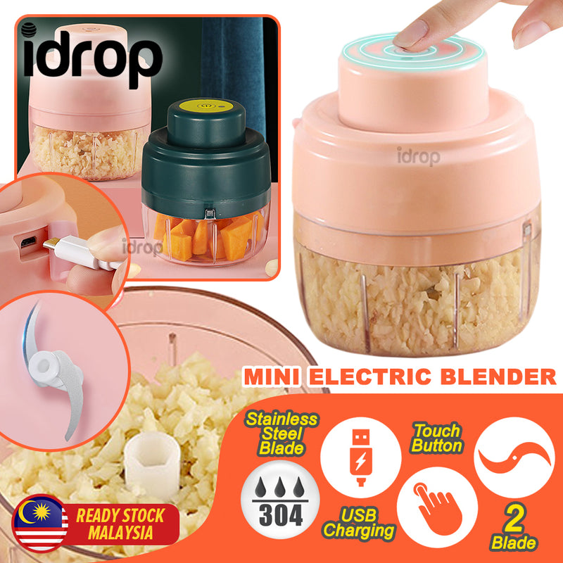 idrop Cordless Mini Electric USB Portable Garlic Blender Grinder