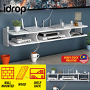 idrop [ 2 LAYER ] Wall Mounted Wall Set-Top Box TV Router and Player Set Storage Shelf Rack