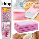 idrop [ 3PCS Set ] Multipurpose Washable & Reusable Coconut Cleaning  Wiping Rag Cloth