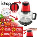 idrop 3L 2-Speed Kitchen Multifunction Electric Meat Vegetable Grinder Blender [ 300W ]
