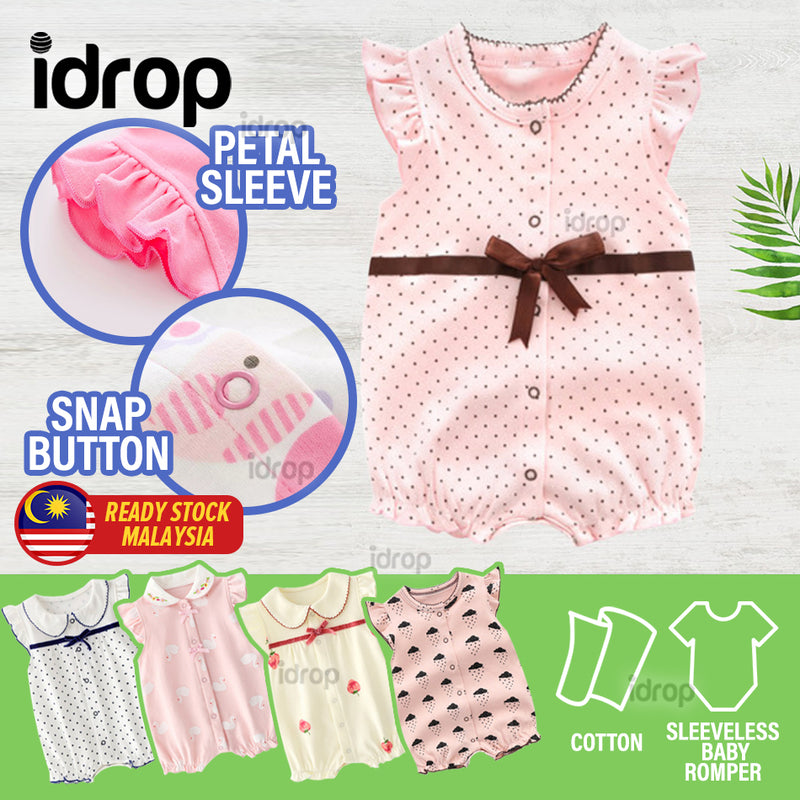 idrop (Ready Stock) Sleeveless Cute Baby Romper (Girl) / Baju Bayi Perempuan Tanpa Lengan / 无袖可爱婴儿连身衣（女）