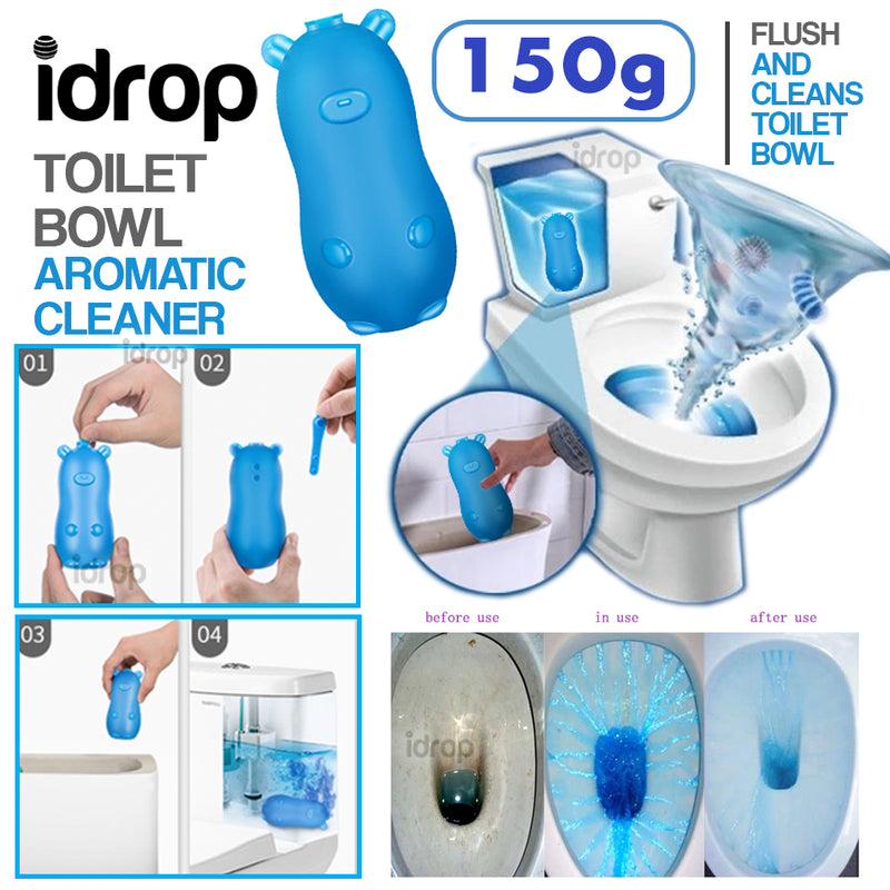 idrop 150g Blue Grizzly Bear Toilet Bowl Flush Aromatic Cleaner Deodorant Cleaning Liquid Agent