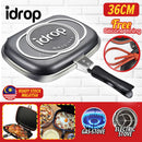 idrop 36CM DOUBLE SIDED FRYING PAN - Kitchen Cooking Pressure Grill Cookware / Kuali Memasak Dua Belah / 双面煎锅