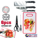 idrop [ 6pcs ] Stainless Steel Kitchen Knife Set + Chopping Board