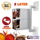 idrop Wall Mount Seasoning Spice Box Storage [ 2 LAYER ]