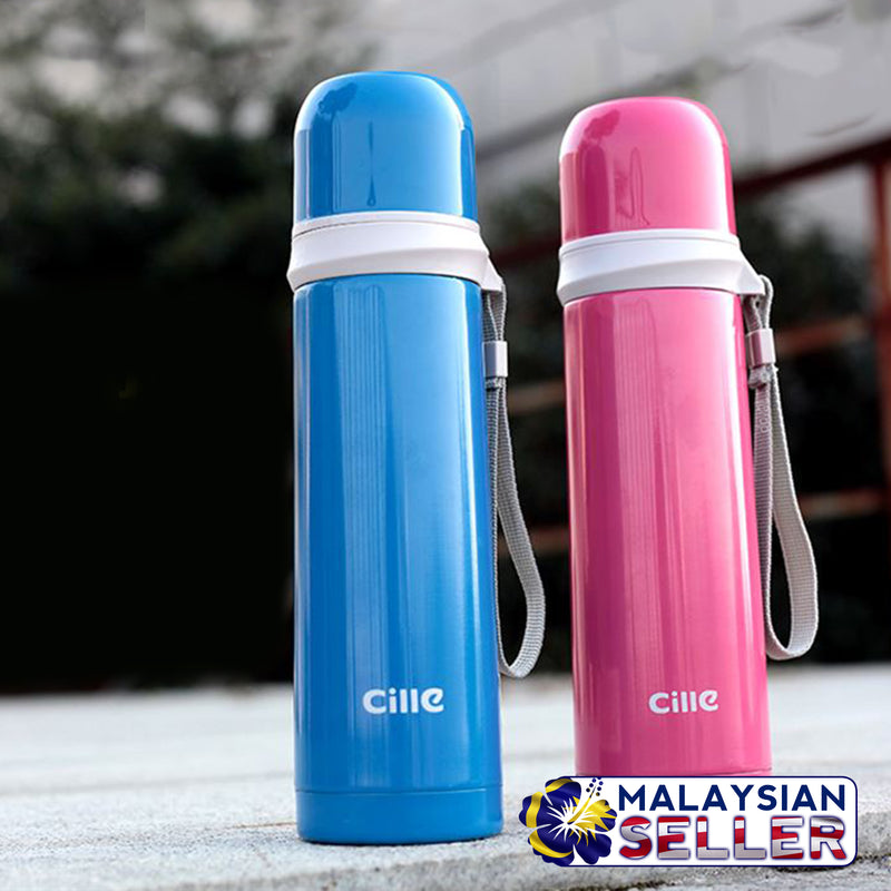 idrop Cille 500ml Tight Vacuum Sealed Thermos Drinking Water Container Bottle [ RANDOM COLOR ]