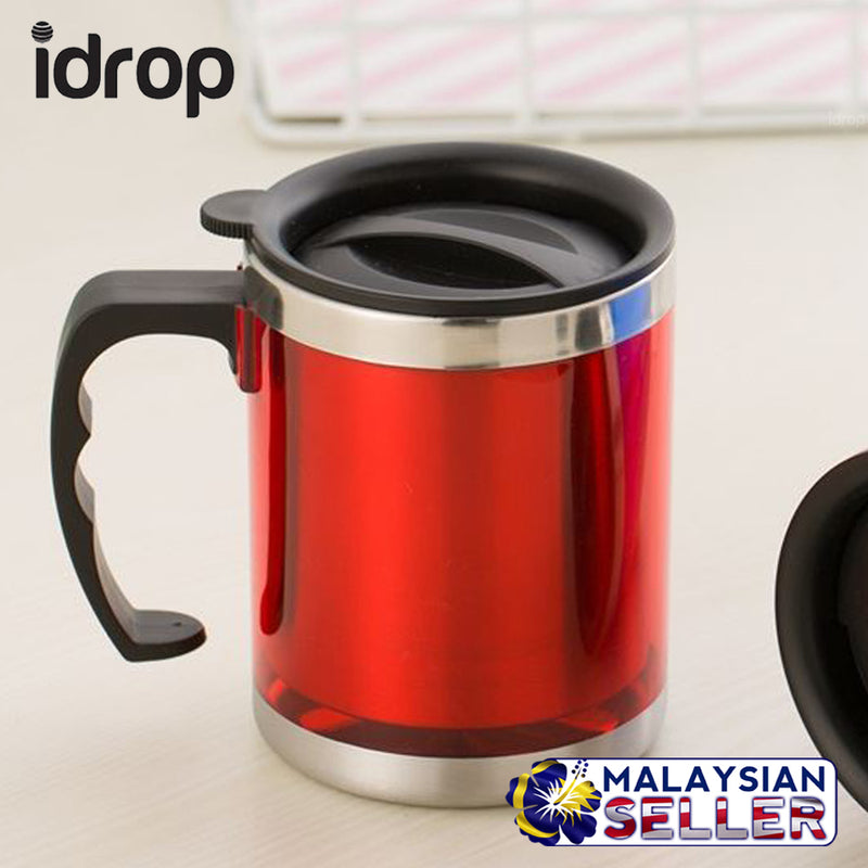 idrop Thermos Drinking Mug with Cover Lid [ 450ml ]
