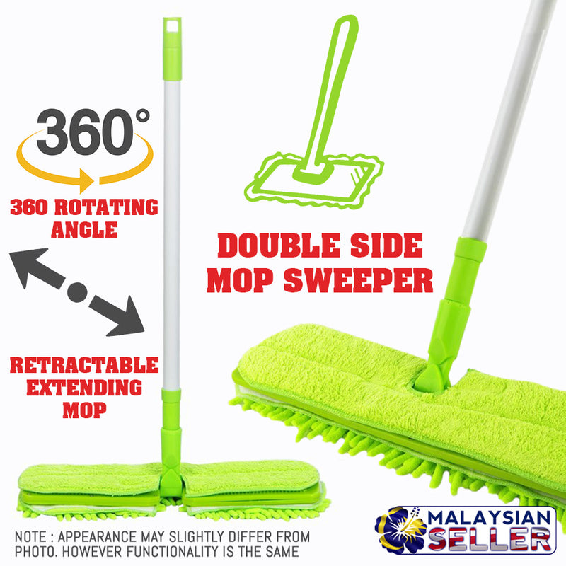 idrop DOUBLE SIDE MOP - 360 Angle Retractable Sweeper