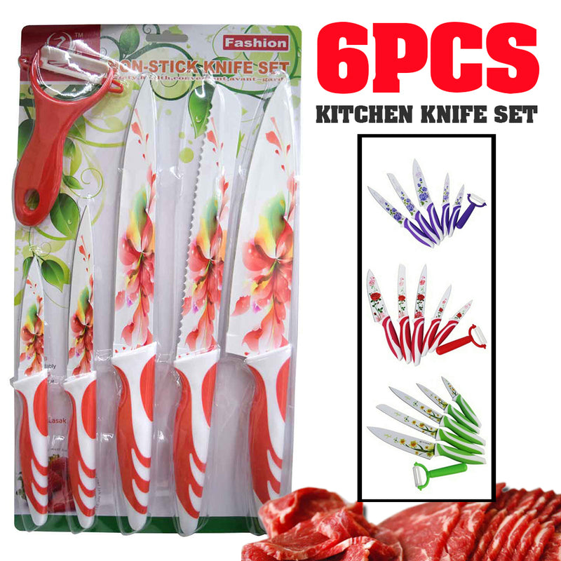 idrop [ 6PCS ] WHITE SWAN - Kitchen Knife Set