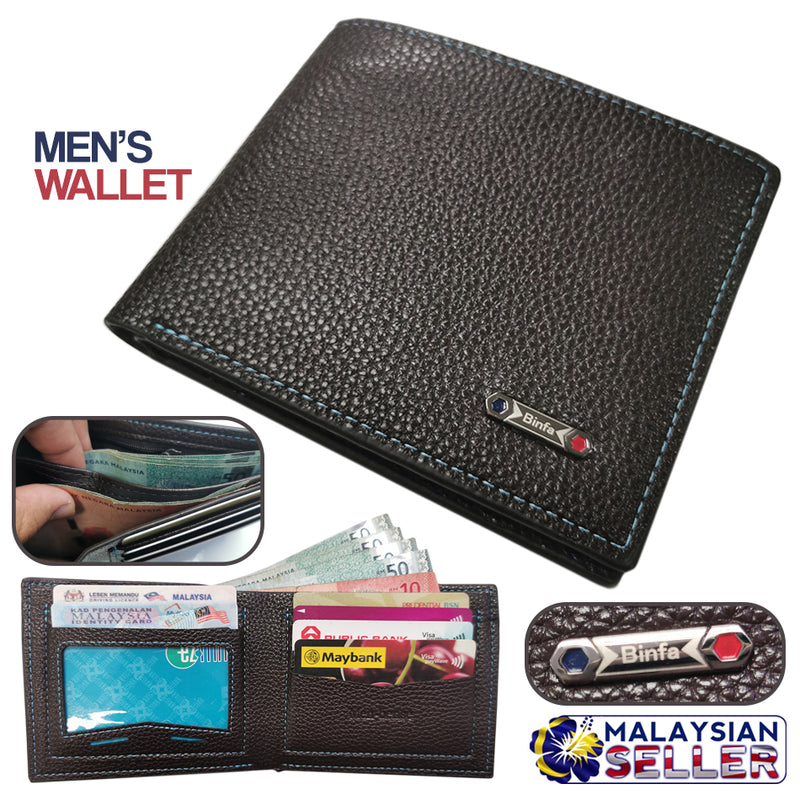 idrop Men-bense Binfa  Men's Fold Wallet [ PU 999-5 ]