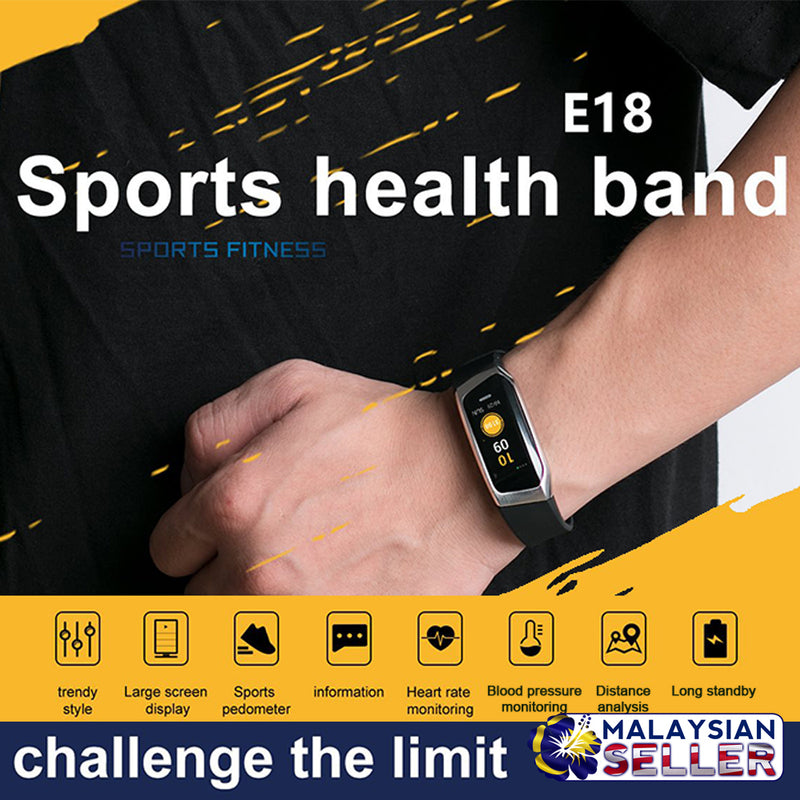 idrop E18 Sports Health Smart Watch - Bluetooth IP67 Waterproof Bracelet Band