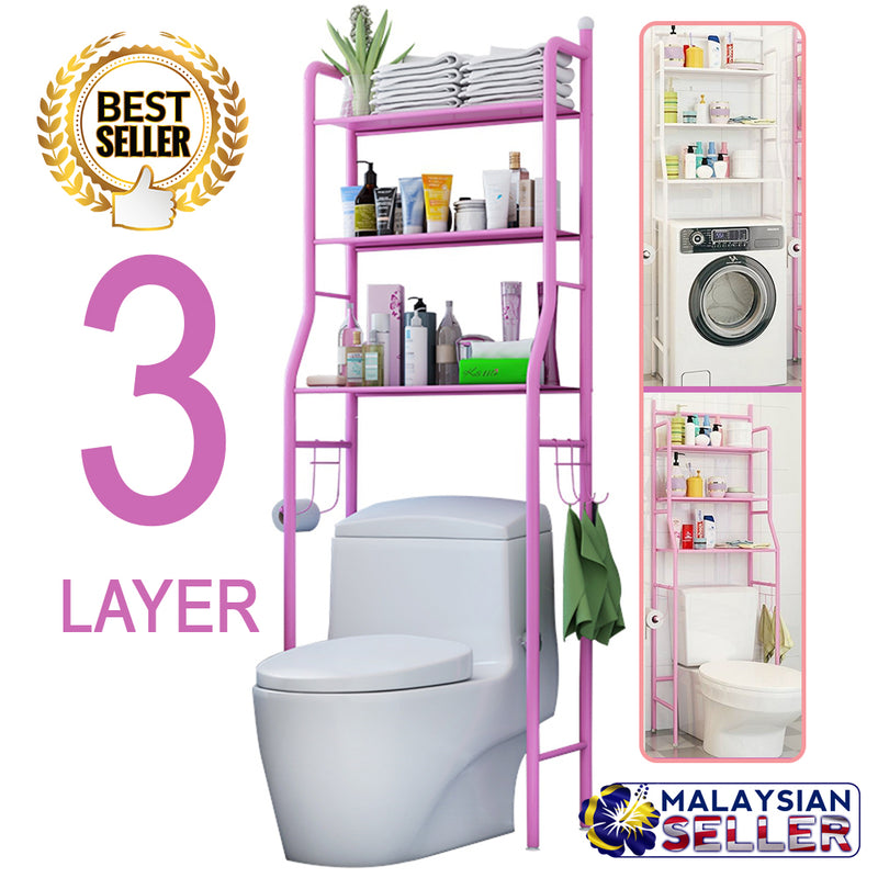 idrop 3 LAYER TOILET BATH SHELF - Vertical Storage Shelving Rack