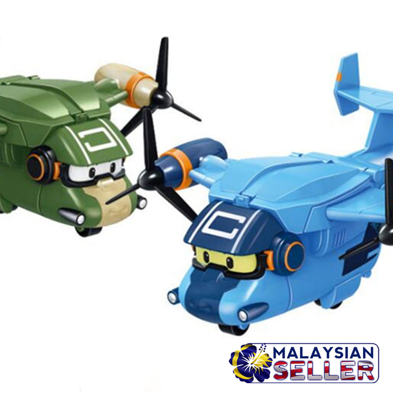 idrop Robo Car Toy Helicopter Plane - Children Play Toy [ RANDOM COLOR ]