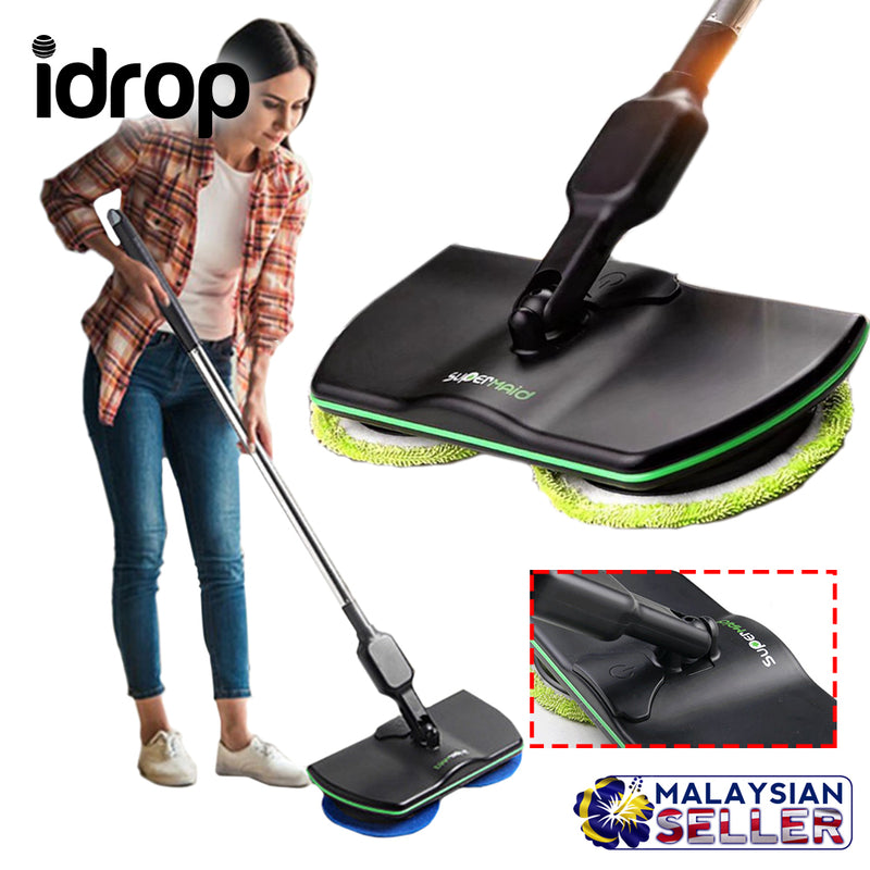 idrop SUPERMAID Cordless & Rechargeable Rotary Double Electric Spin Mop