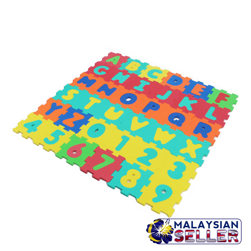idrop Number and Alphabet Eva Foam Puzzle Color Mat Baby / Child Learn and Play