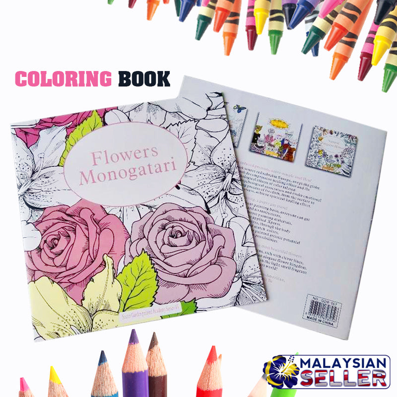 idrop FLOWER MONOGATARI Coloring Book