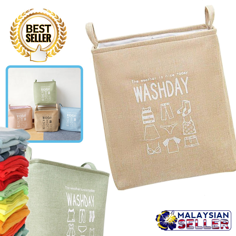 idrop WASHDAY BAG BASKET - Cotton Fabric Storage Laundry Bucket