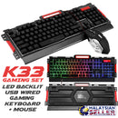 idrop K33 GAMING SET - LED Backlit USB Wired Gaming Keyboard + Mouse