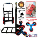 idrop HEAVY DUTY 6 Wheel Foldable Extendable Transport Delivery Trolley Cart Backup Wheels