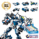 idrop [ ENLIGHTEN ] TRANSFORM MECHA Robot Police Transformer Toy