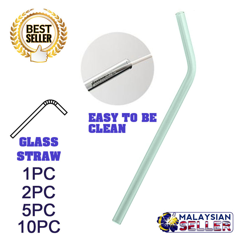 idrop GLASS STRAW - Bent Glassed Drinking Straw