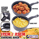 idrop Black Kitchen Cooking Frying Pot & Pan [ 17cm / 23cm ]