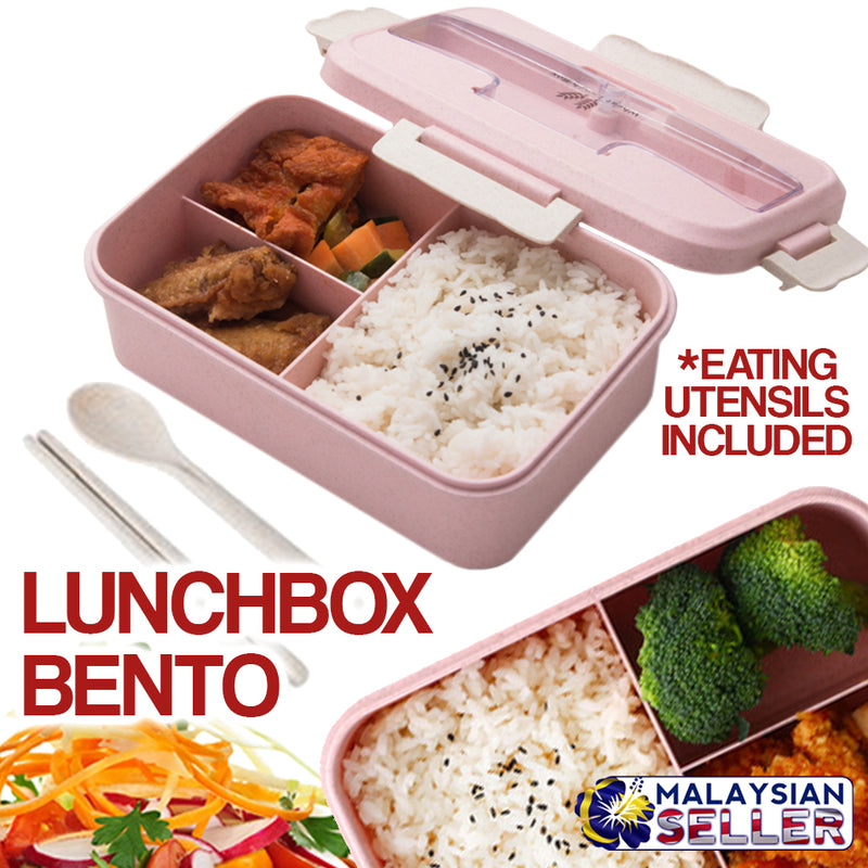 idrop LUNCHBOX BENTO- Portable Lunch Box with Eating Utensils