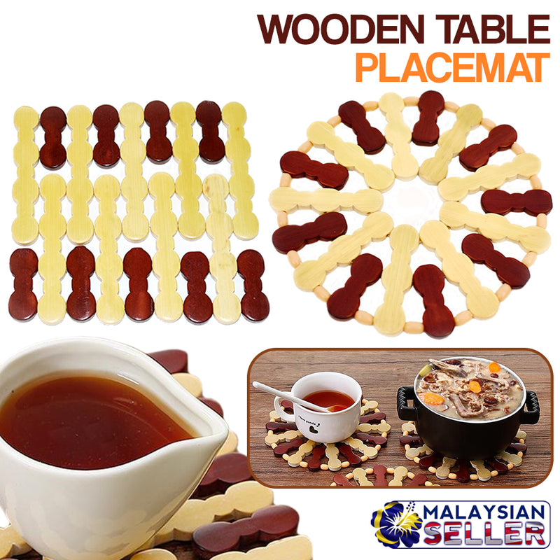 idrop Wooden Table Placemat 18pcs Mat