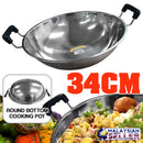 idrop 34CM Cooking Wok Round Bottom Pot [ JIANDA ]