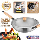idrop 34CM - GD TRENDY Kitchen Cooking Wok Frying Pan