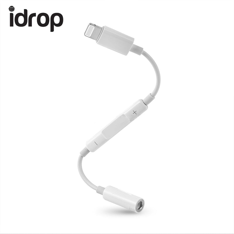 idrop Lightning to Headphone Jack Adapter for Audio/Aux Cable connection for music