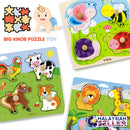 idrop BIG KNOB PUZZLE - Farm / Insect / Wild Animal Puzzle Toy
