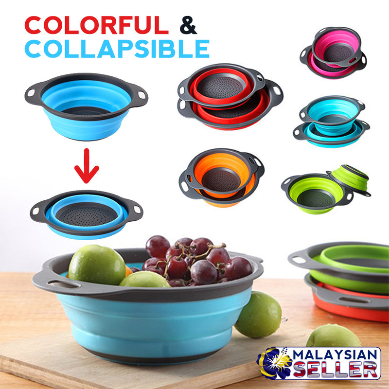 idrop Kitchen Foldable Collapsible Silicone Drainage Water Filter Basket