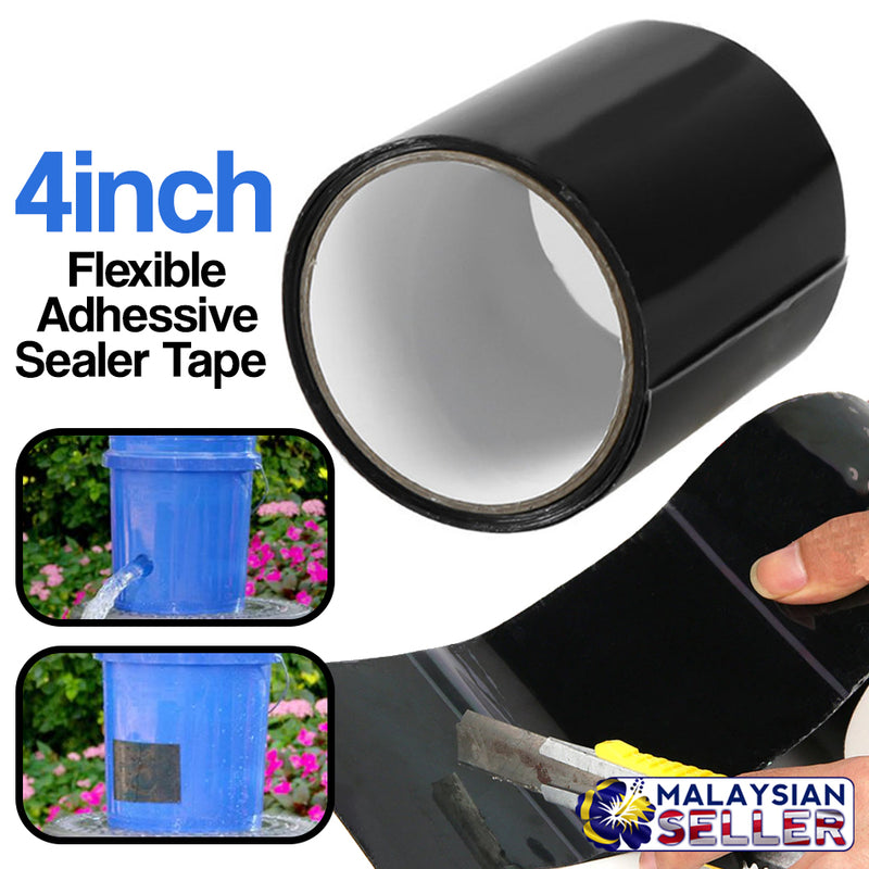 idrop Flexible Sealing Adhesive Tape Strong Durable Waterproof [ 4" x 5' ]