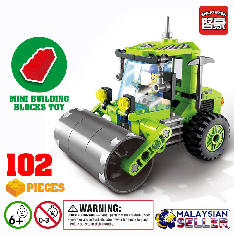 idrop ENLIGHTEN [ ROAD ROLLER ]- City Series Building Block Toy ( 102 pcs )