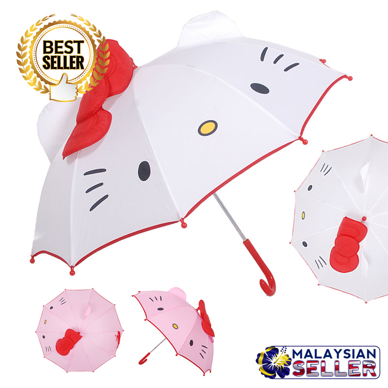 idrop KITTY UMBRELLA - Cat Themed Children Rain Umbrella
