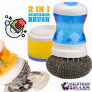 idrop 2 IN 1 Hand Brush Dish Scrubber