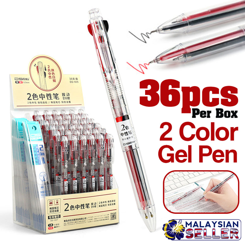 idrop 0.5mm 2 Color Red Black Gel Pen [ 36pcs / Box ]