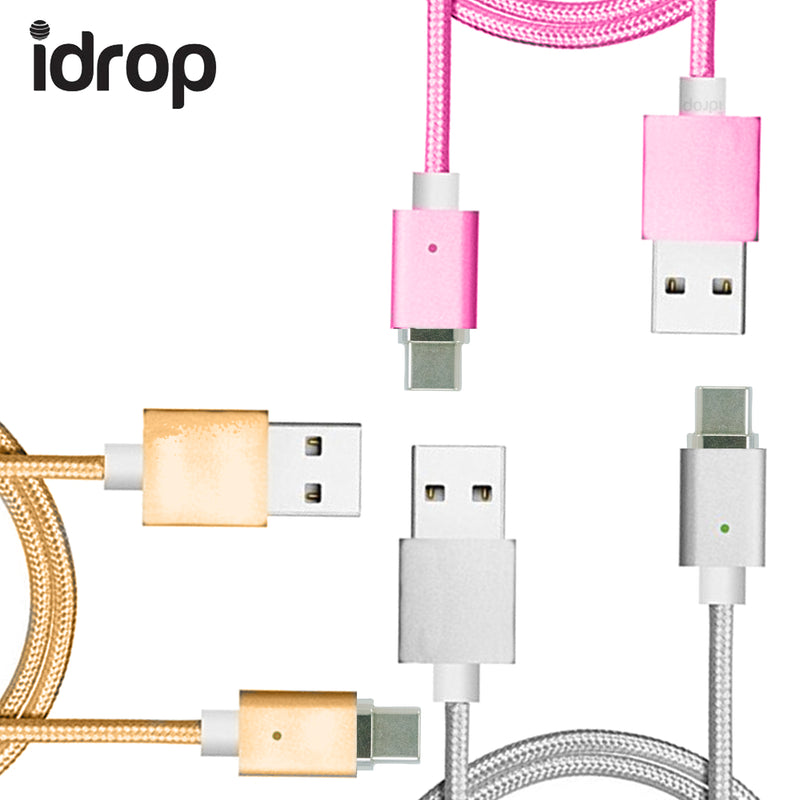 idrop Type C Metal Magnetic Data Cable 1000mm length 'Type C' cable head | Gold / Silver / Rose Gold