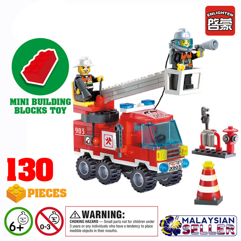 idrop ENLIGHTEN [ FIRE RESCUE ]- City Series Building Block Toy ( 130 pcs )