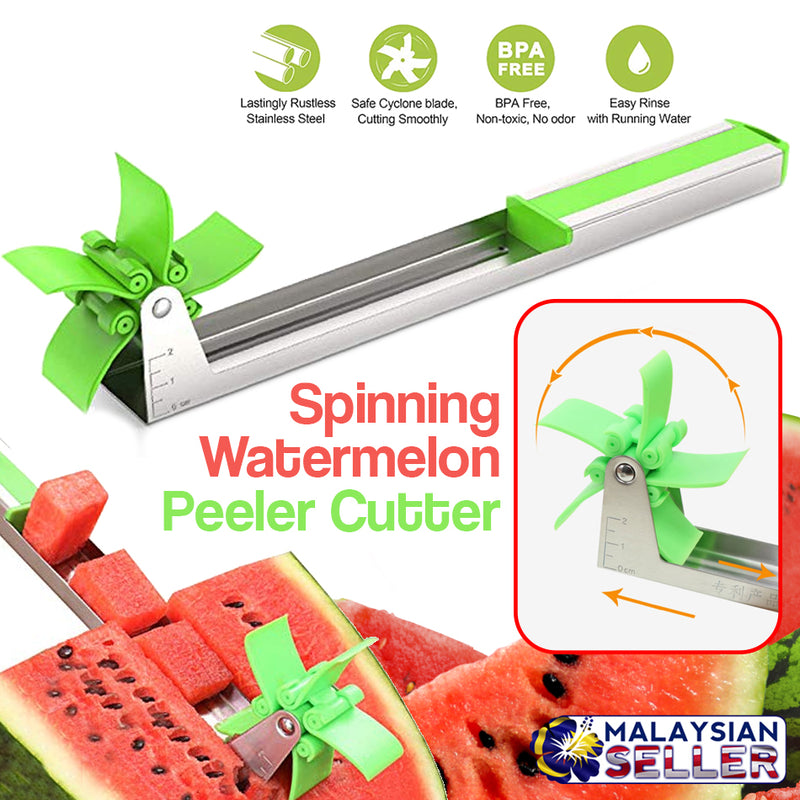 idrop SPINNING WATERMELON CUTTER - Cube Cutting Peeler