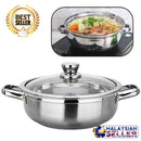 idrop 32CM Kitchen Cooking Hot Pot with Glass Lid