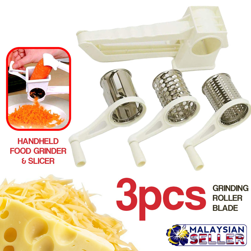 idrop Hand Manual Food Grinder Slicer [ 3pcs Grinding Blade Roll ]